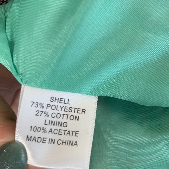 Adrianna Papell Jacquard Textured Beaded Embroidered Shift Dress Sz 8P Petite - Picture 10 of 11